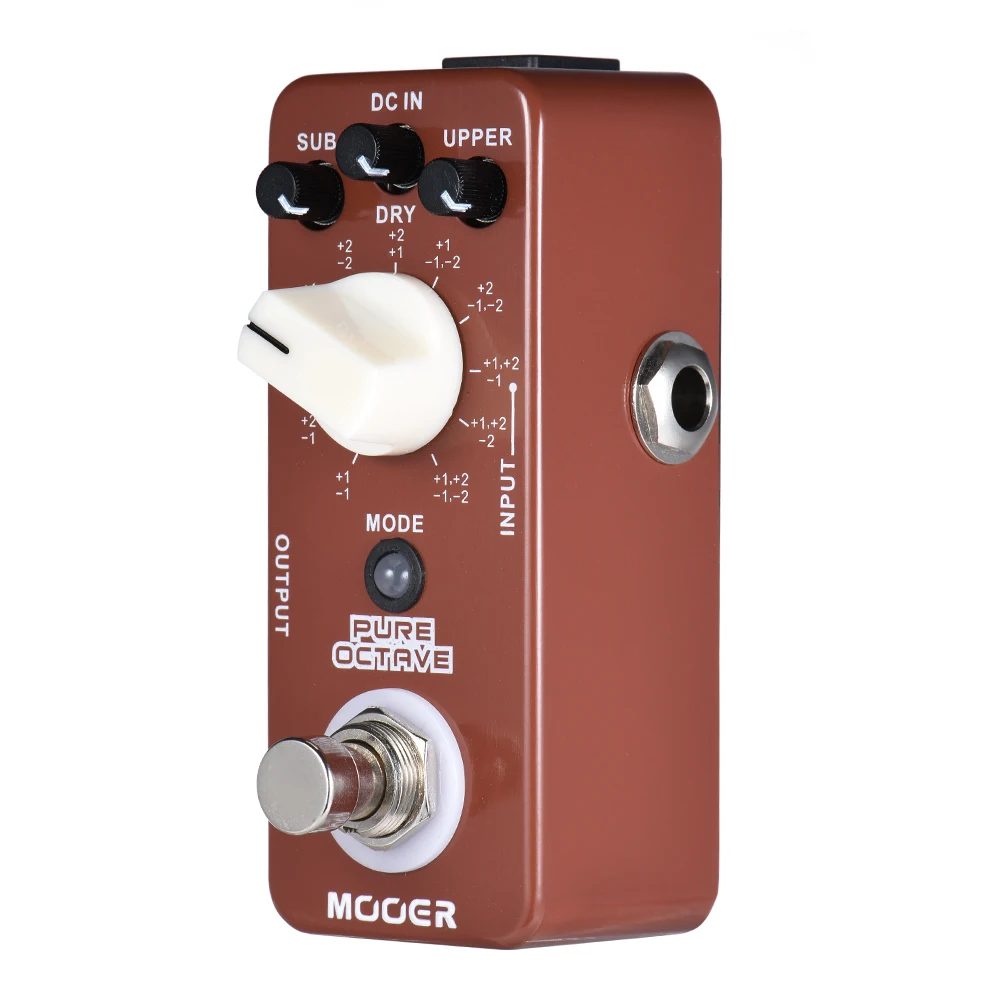 Педаль для гитары MOOER PURE octa 11 режимов работы полностью металлический
