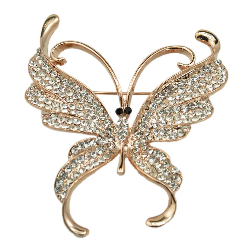 

Cute Pins Butterfly Rhinestone Brooches Scarf Buckle Spille Strass Women Safety Pin Metal Broach Broch Pines Metalicos Brosche