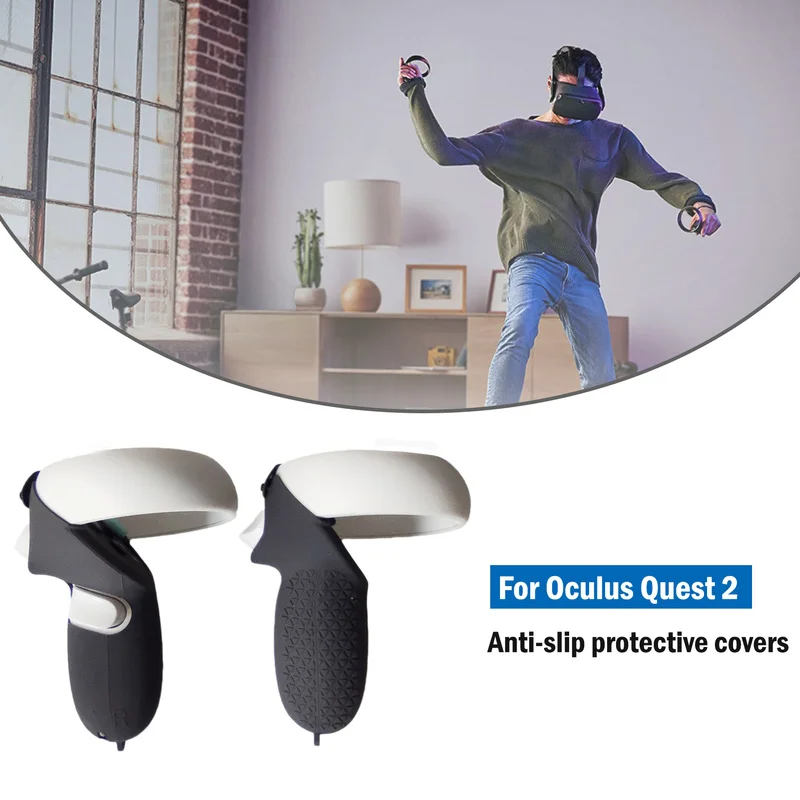 

VR Handle Cover for Oculus Quest 2 Silicone VR Controller Case Anti-Slip Protective VR Controller Protective Covers Accessories