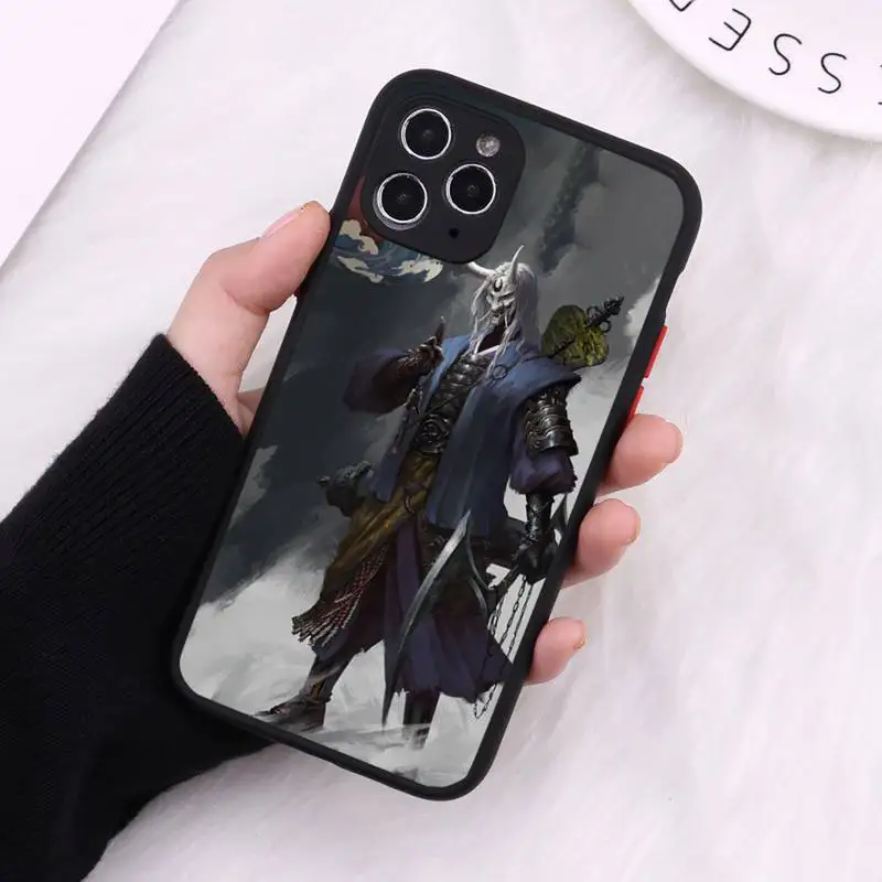 

Anime black ninja samurai Phone Case Matte Transparent For iPhone 12 Mini 11 Pro XR XS Max 7 8 Plus