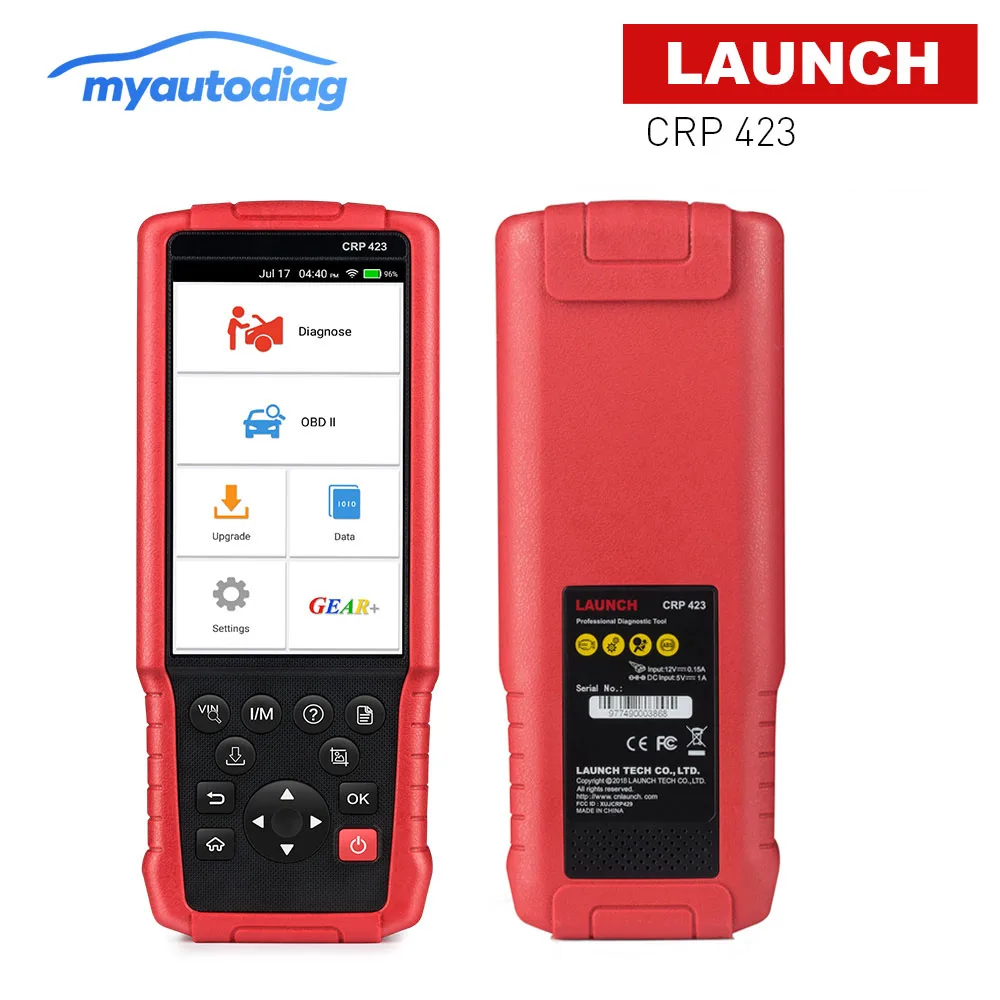 Акция 2018 LAUNCH CRP423 obd2 считыватель кодов для двигателя/ABS/Подушка безопасности/AT X431