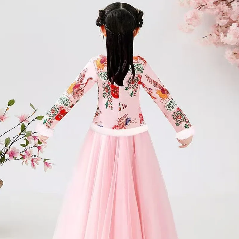 Детское платье ханьфу династии Тан традиционные китайские новогодние костюмы