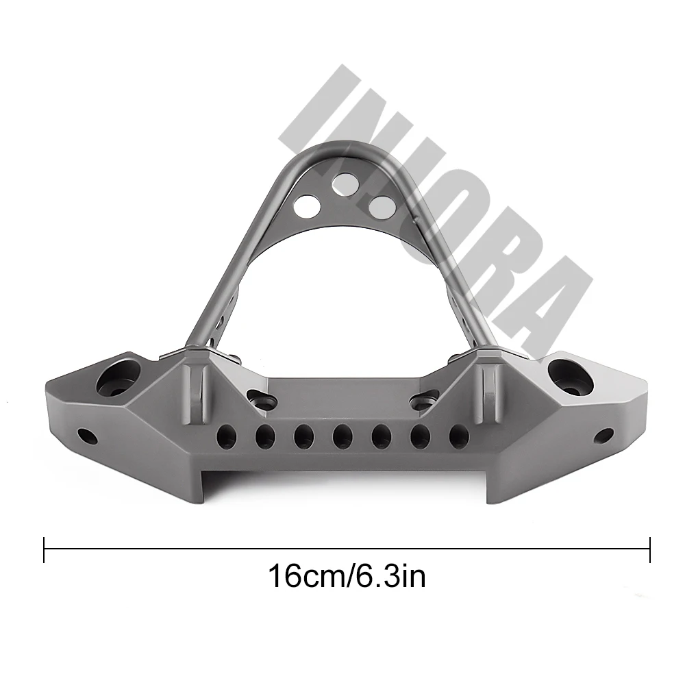 Металлический передний бампер с светильник кой для 1/10 RC Crawler Car Traxxas TRX4 TRX 4 Axial SCX10 &