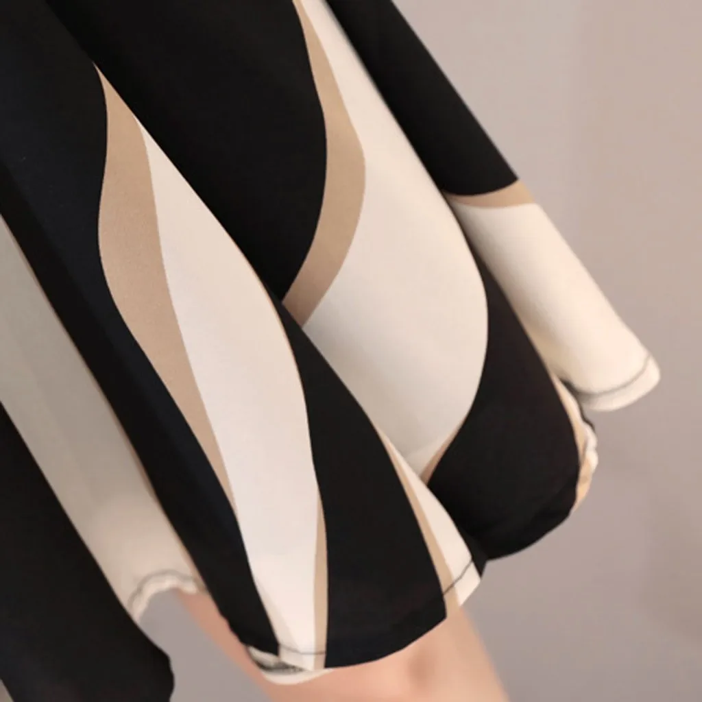 Платье женское ТРАПЕЦИЕВИДНОЕ до колена с круглым вырезом коротким рукавом и