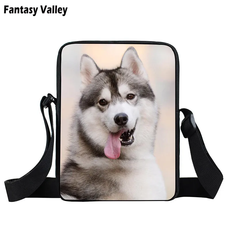 Забавная миниатюрная сумка хаски мессенджер с принтом животных для девочек