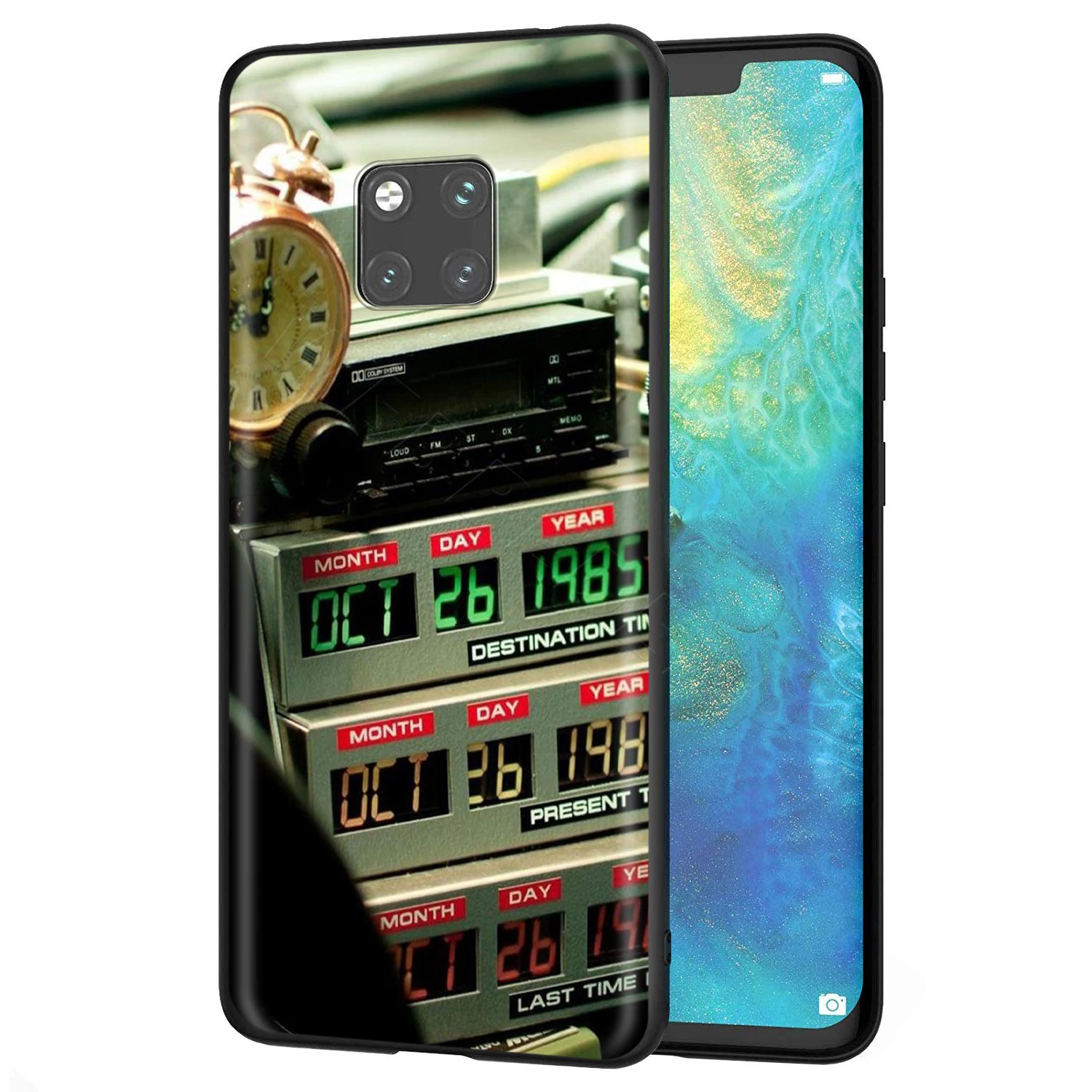 Webbedepp Назад в будущее чехол с машинкой времени для Huawei P8 P9 P10 P20 P30 Lite Pro P Smart Z 2019