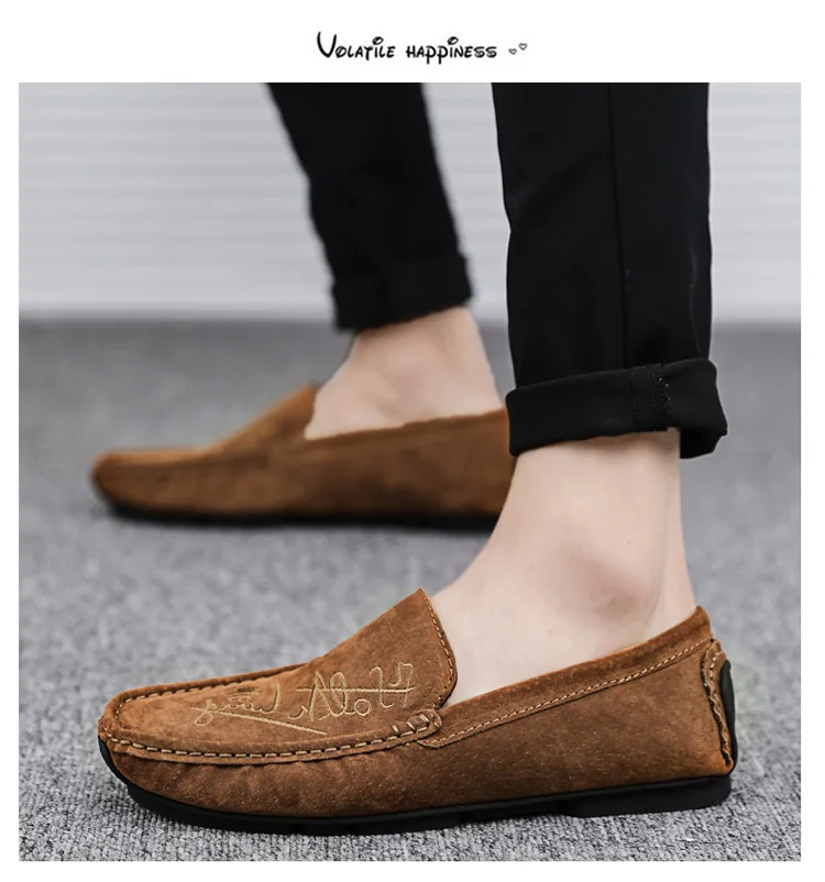 Мужская обувь; Замшевые мужские лоферы; Повседневная обувь; Chaussures; слипоны на плоской подошве; ботинки на низкой платформе; zapatos hombre; синие лоферы