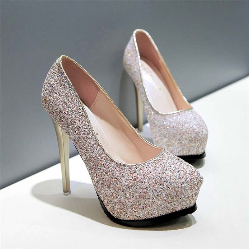 2019 женская обувь 12 см блестящие туфли на высоком каблуке с пайетками ботинки