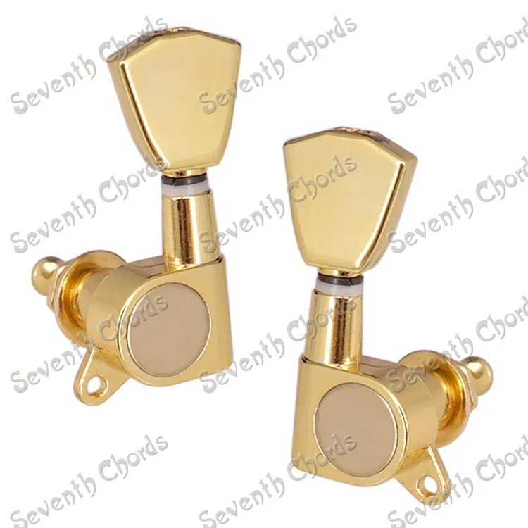 ein set 6 pcs trapez tasten string tuning pegs schlüssel tuner mechaniken für akustische elektrische gitarre chrom schwarz gold free global