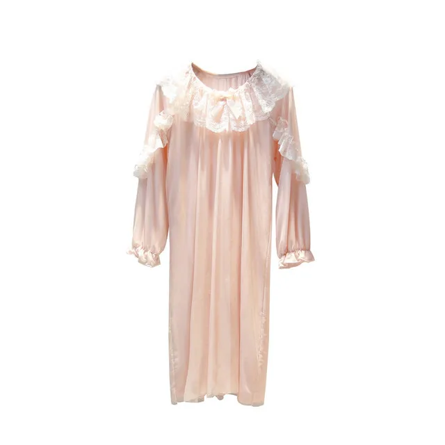 Летние с длинным рукавом Кружева Дизайн Девочки ночные рубашки Твердые мягкие пижамы из полиэстера для детей Дворцовая сетка дизайн Домашняя одежда zl151