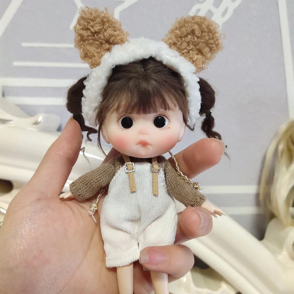 

cute Doll clothes for OB11 doll Hairband + top + suspenders 7.3.001