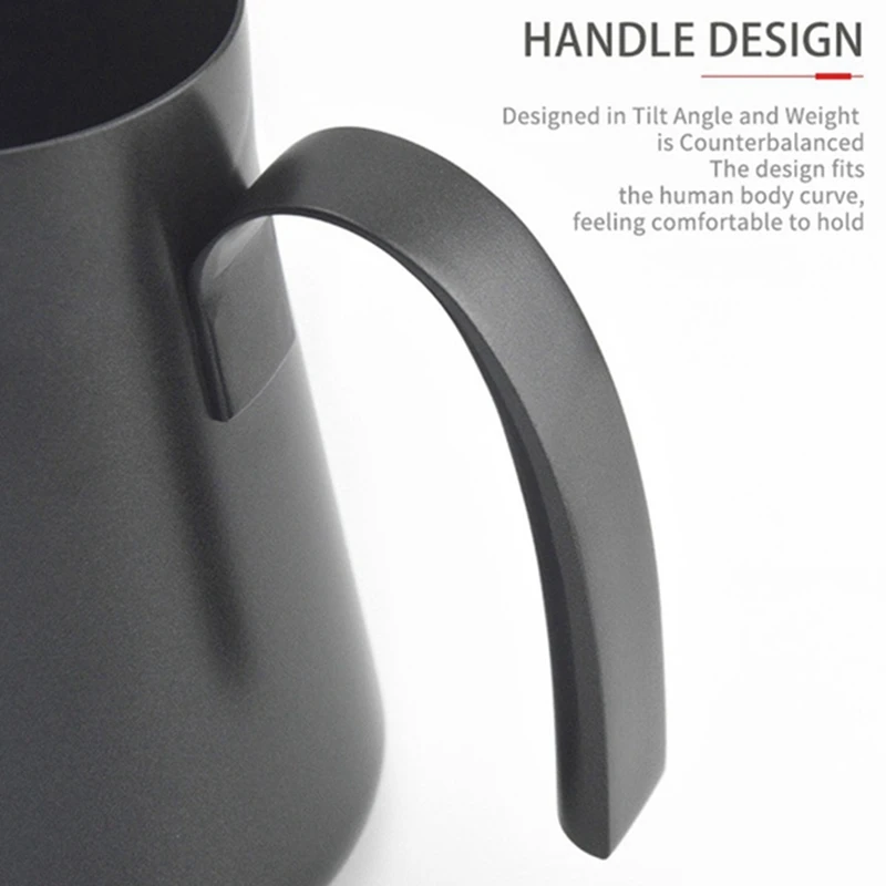 

400ML Hand Punch Coffee Pot 304 Stainless Steel Hanging Ear Long Mouth Pot Slender Pot Set