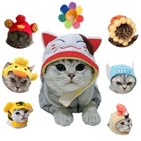 cute pet headdress dog cat holiday cosplay dress up costume funny headgear wig puppy kitten pet hat soft comfortable headwear