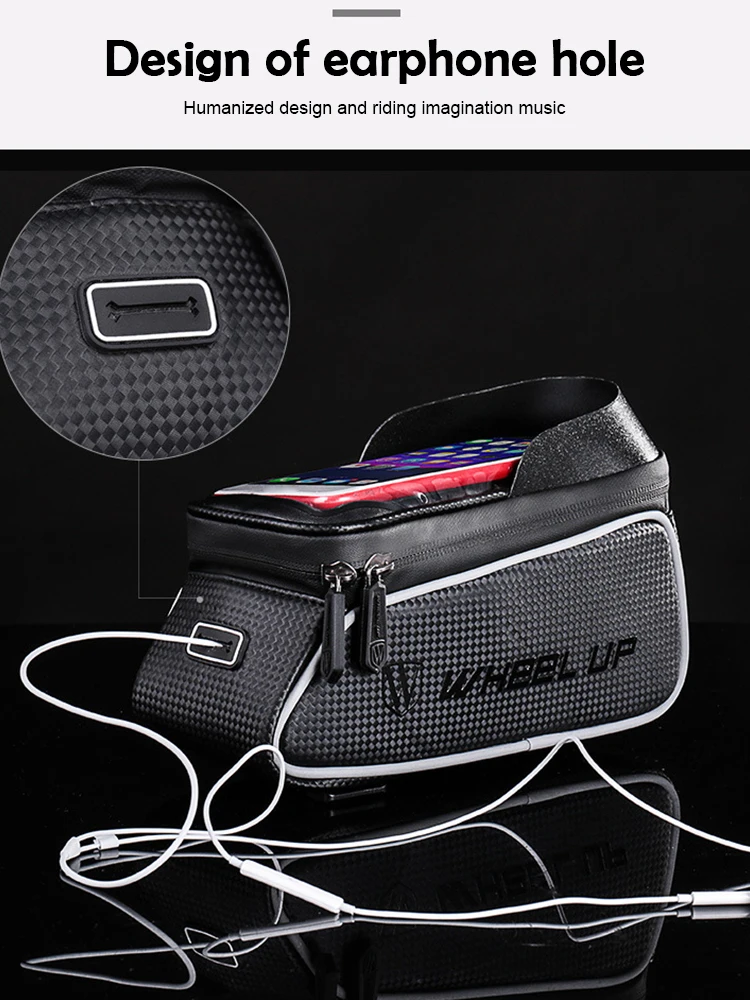 

Bike Phone Front Frame Bag Touch Screen Waterproof Bicycle Phone Mount Top Tube Bag Bike Phone Case Holder Cycling Accessories
