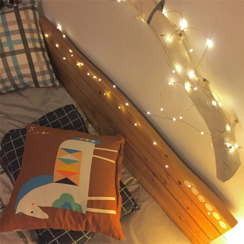 LED String Lights 5M/50LEDs Silver Wire Fairy Light Christmas Wedding Party Decoration USB Led Strip Lamp Festival | Лампы и освещение