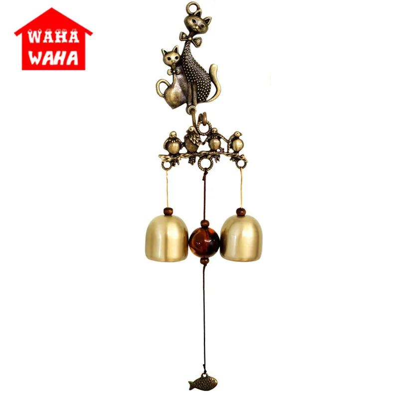 Высококачественные медные колокольчики для кошек античные ветряные ретро