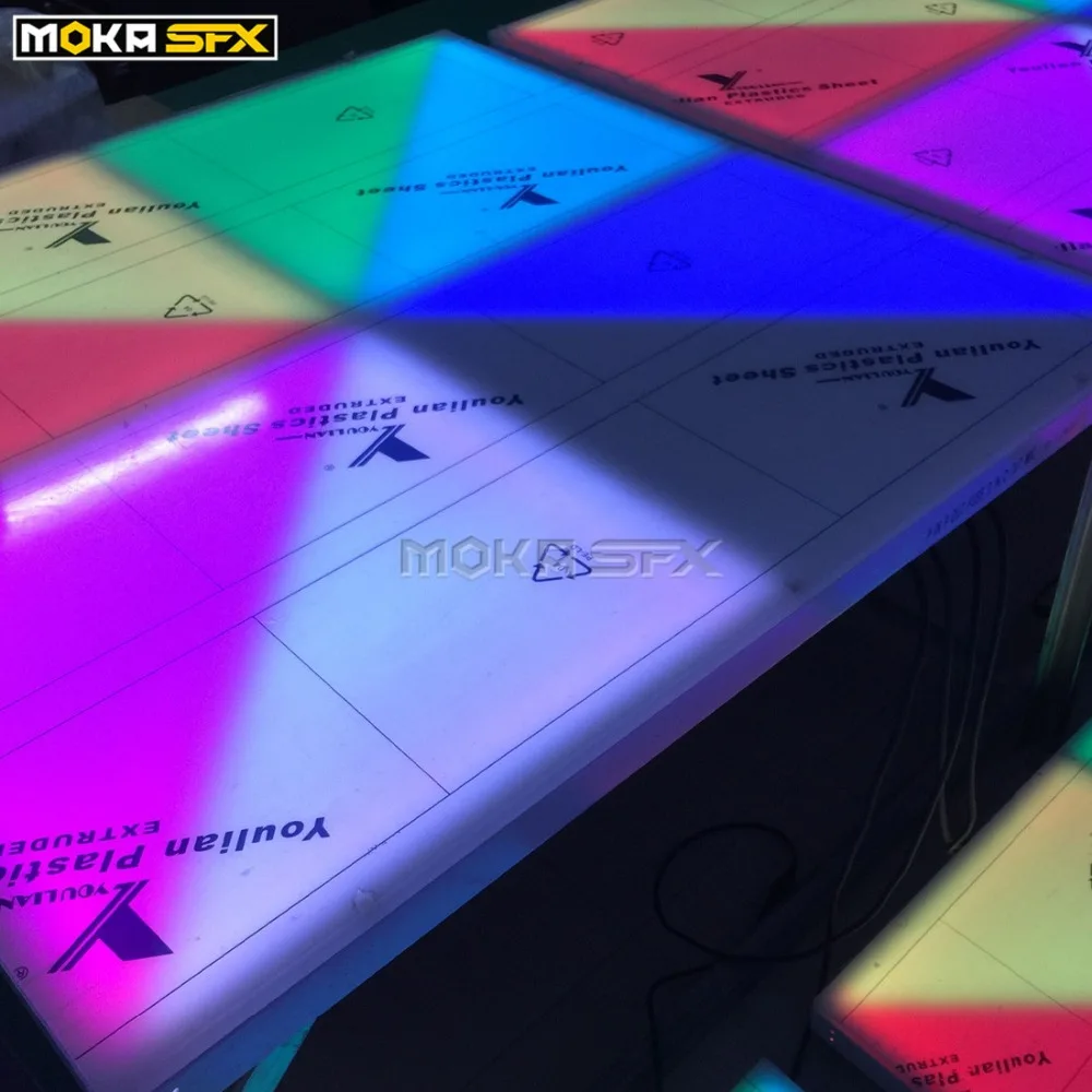 48 квадратных метров только на длинный пляж США DMX Led танцпол Led Свадьба Дискотека напольные огни RGB панель танцпол