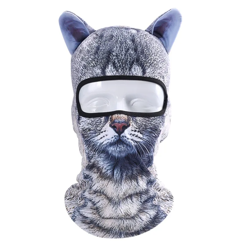 3D животное Балаклава с ушами Открытый полный лицо маска Пылезащитная