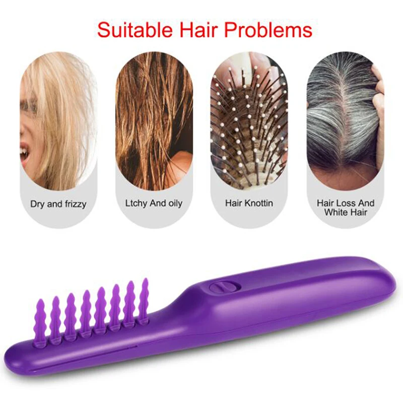 

Electric Comb Women Hair Wet Or Dry Tame The Mane Electric Detangling Brush With Brush Cover, Adults & Kids