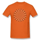 Мужские хипстерские футболки оранжевого цвета, дизайнерские футболки с изображением гипер-пространства, подарок на День Благодарения, футболки с коротким рукавом, яркая Прямая поставка