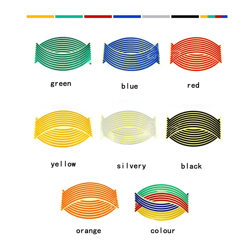 Автомобильные наклейки на обод колеса 16 шт. светоотражающие наклейка мотоцикл 18