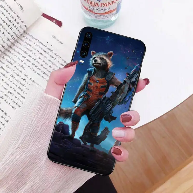 Чехол для телефона Huawei Honor из мягкого силикона TPU с красивым рисунком животного енота.