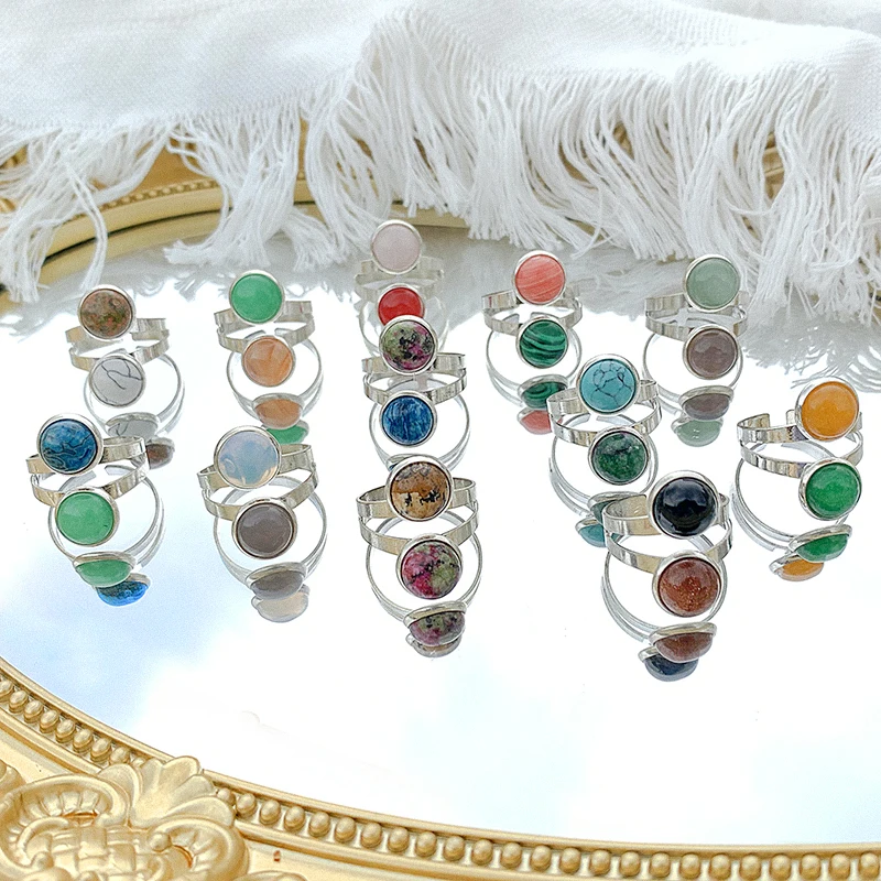 Кольца Momiji ручной работы из натурального камня для женщин модные кольца с