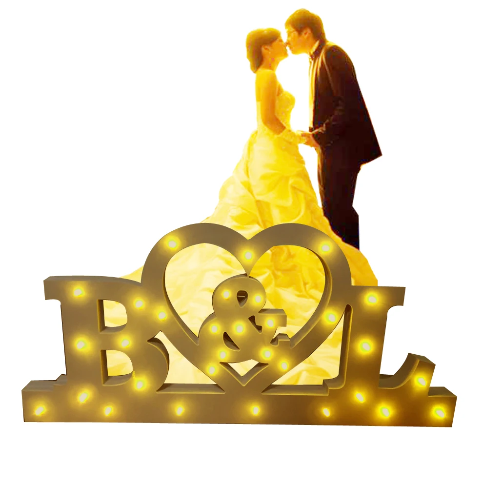 Роскошный подарок на заказ свадебный стол с логотипом и фамилией Свадебный декор