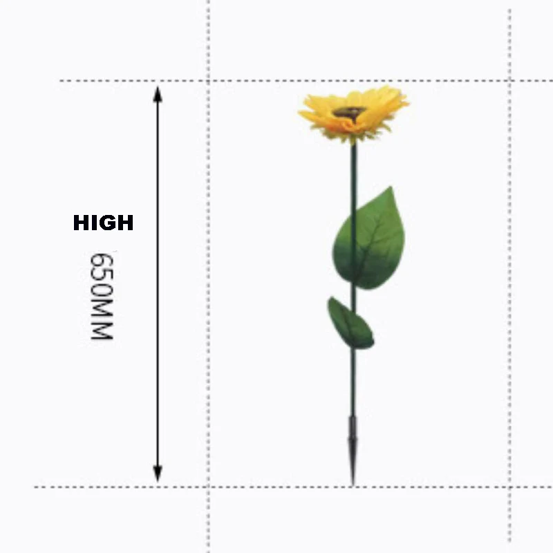 구매 LED 해바라기 꽃 랜턴 잔디 정원 스테이크 조명, 야외 마당 장식 매장 랜턴 풍경 조명