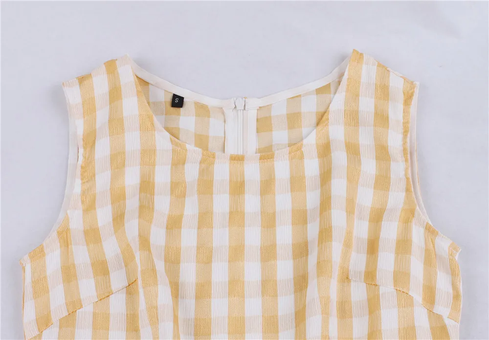 Платье-миди трапециевидное в клетку с оборками батальных размеров | Женская