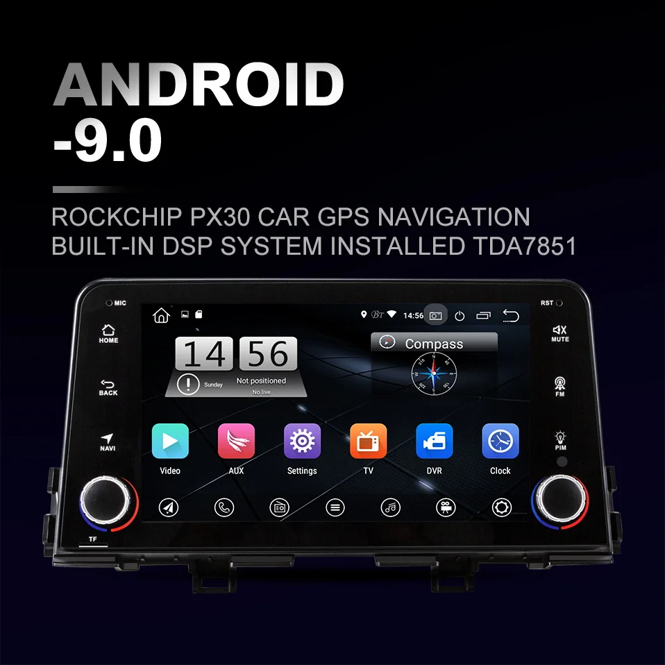 Uniway android 9,0 2G+ 3 2G dvd-плеер автомобиля forKia Picanto gps навигация автомобильный мультимедийный плеер Видео Радио плеер