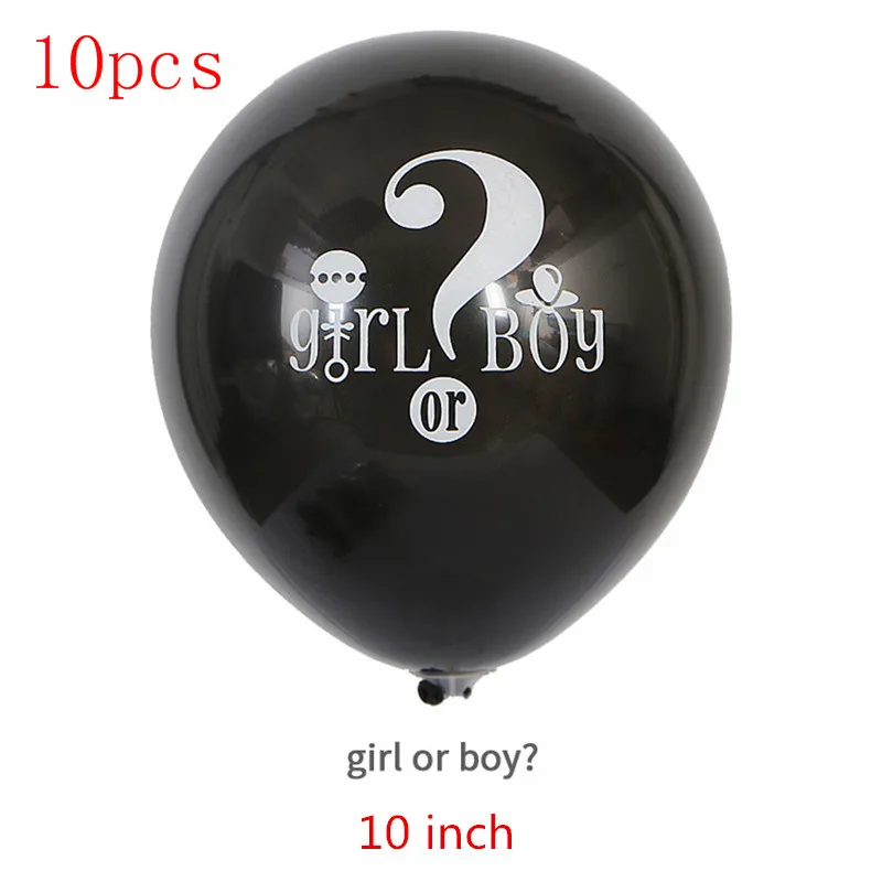 10pcs girl or boy Черный, 36 дюймов, латексный воздушный шар для мальчиков и девочек, вечерние для украшения детского душа, украшение для девочек и мальчиков, фольга, шар 88 - Цвет: 10pcs girl or boy