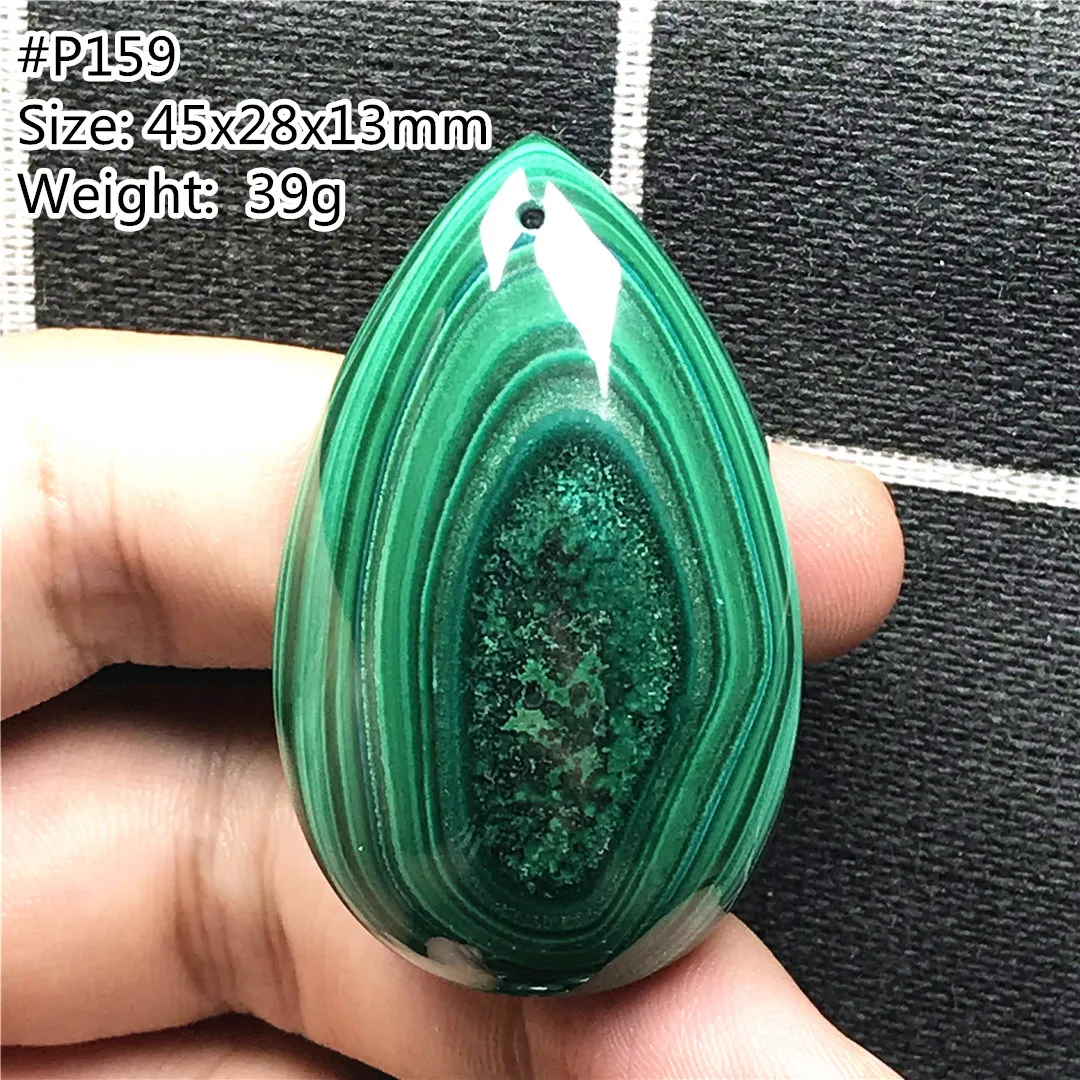 Подвеска из натурального зеленого малахита для женщин и мужчин хрустальные