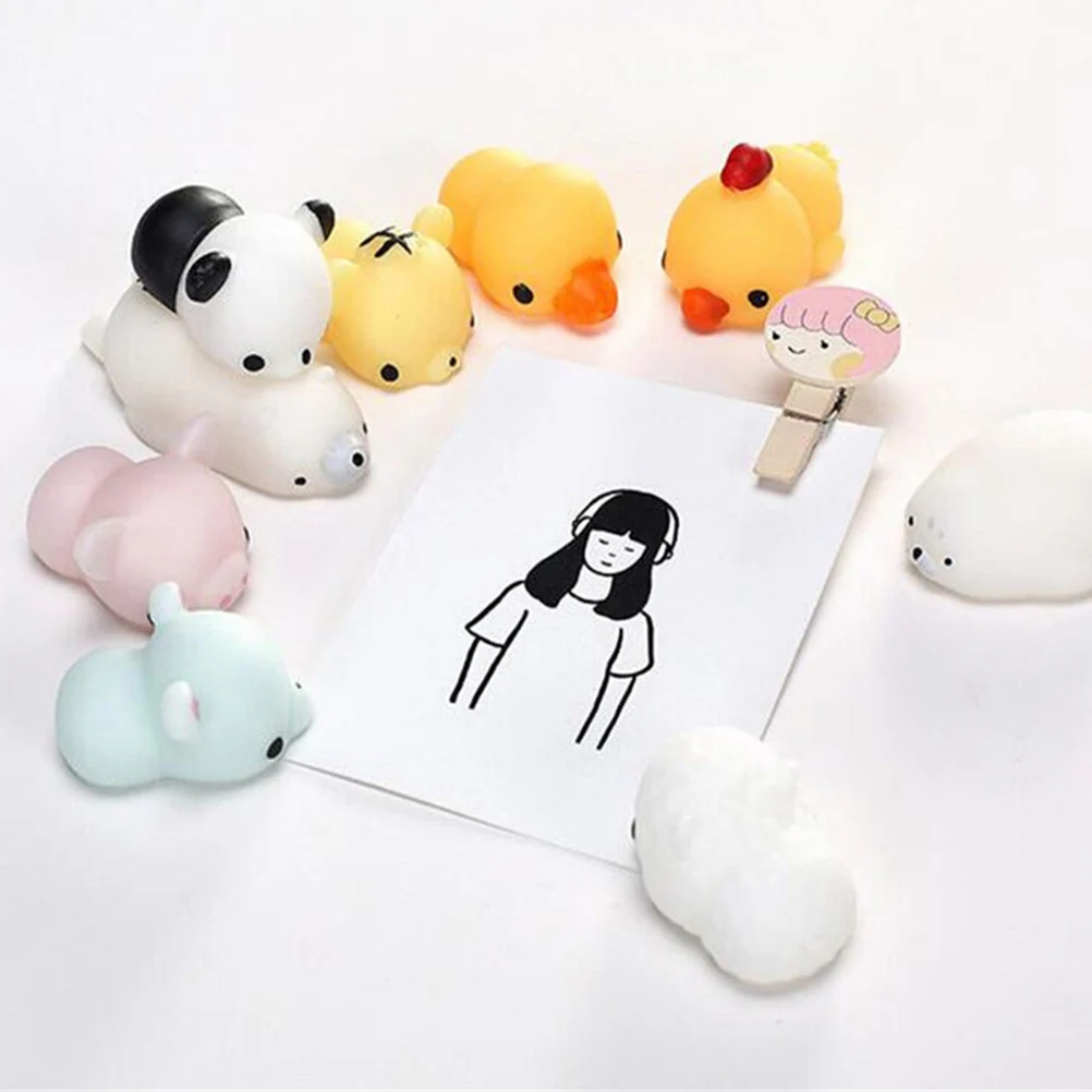 

10PCS Squishy Phone Straps Slow Rising Kawaii Cute Animal DIY Anti-stress Healing Toys Gifts For Children Adult Random