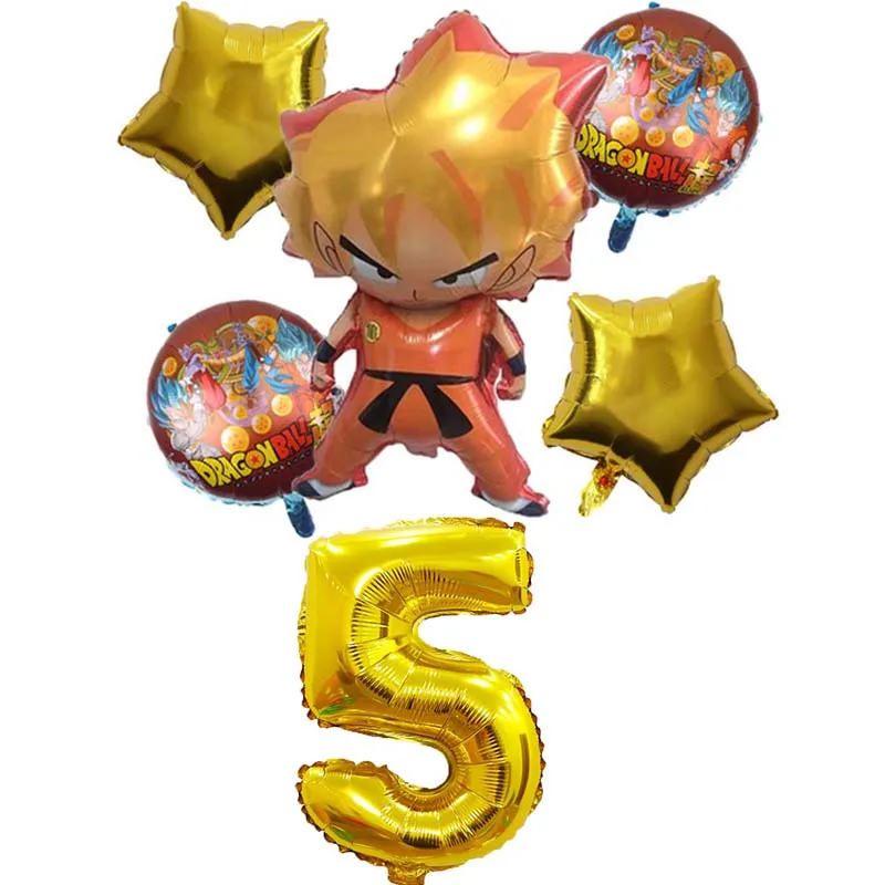 Новинка Лидер продаж 6 шт./компл. Сон Гоку мультфильм сайян фольгированные шары