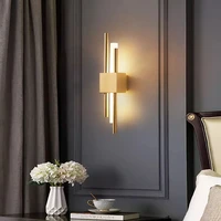 modern nordic wall light stylish gold 50cm metal sconce acrylic pipe led lamp art for living room hallway reading wall lamp