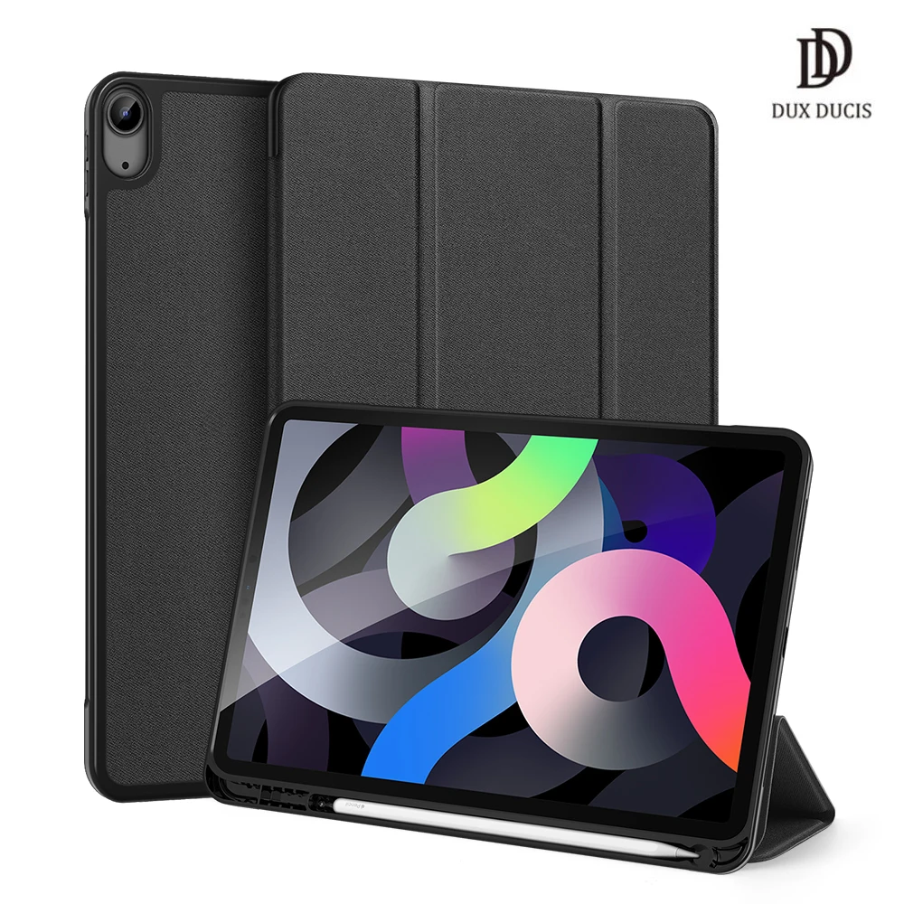 

Tablet Leather case for iPad Air 4 10.9'' Case Smart Sleep Wake DUX DUCIS DOMO Series Trifold Protective Case with Pencil Holder