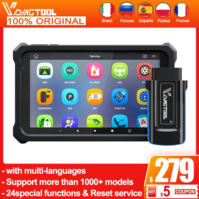 Диагностические инструменты для полной системы VDIAGTOOL P80 VD900 obd2 программатор с 2