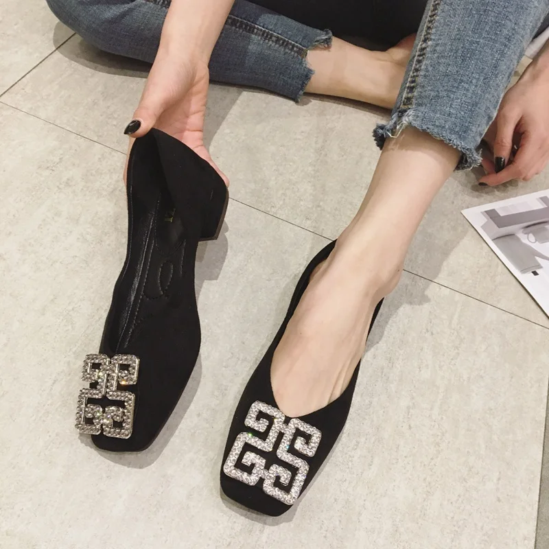 Модные женские туфли на высоком каблуке женская обувь с квадратным носком