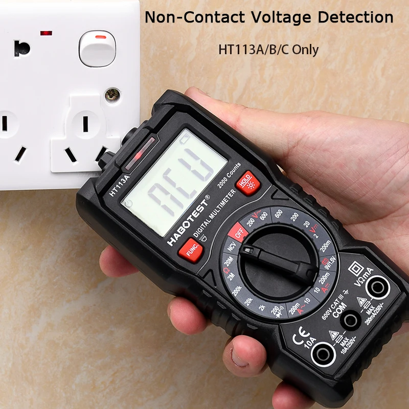 HABOTEST мультиметр тестер Профессиональный цифровой Ручной Мини транзисторов 600 в 10