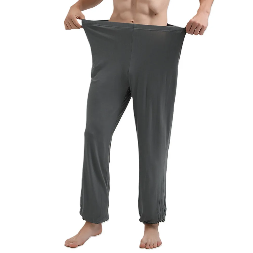 Fdfklak 2021 AUTUMN New Sleepwear Pajama Pants For Men Loose Lounge Pants 3XL-6XL Plus Size Solid Pyjamas Sleep Bottoms