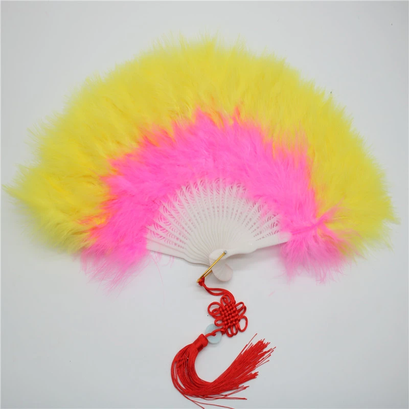 Большой пушистый веер из индейки и пера Дамский реквизит для удержания танцев
