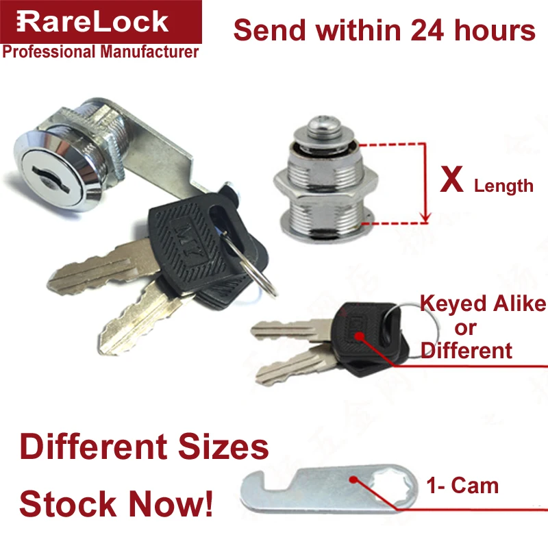 Шкаф замок камерой с 2 ключи разных размеров для дома выдвижного ящика почтовый