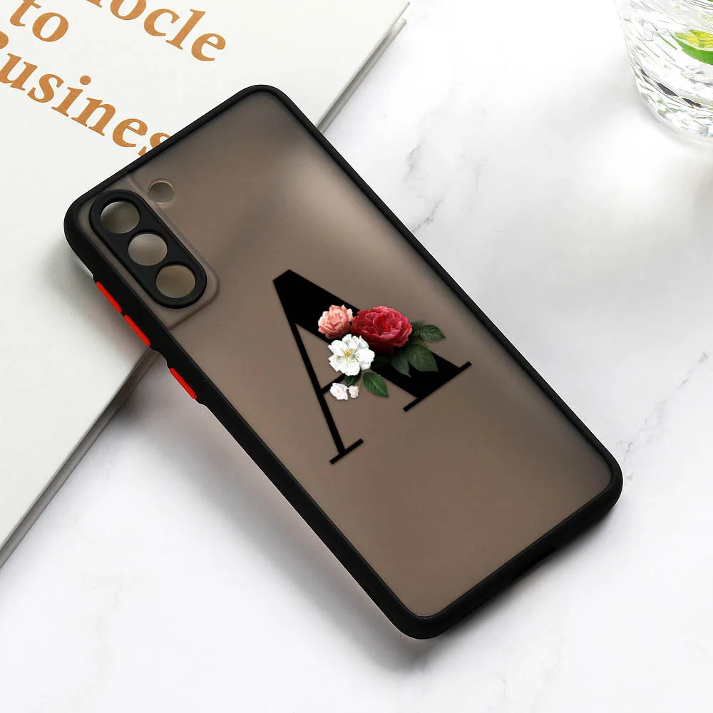 

26 Letters Hard PC Phone Case For A32 A52 A72 4G 5G A21S A12 Lens Protection Covers Ultra Thin Phone Capa Bumper