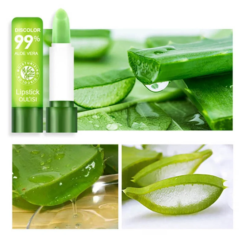 Женский блеск для губ меняющий цвет бальзам с алоэ вера Желейная помада гладкие и