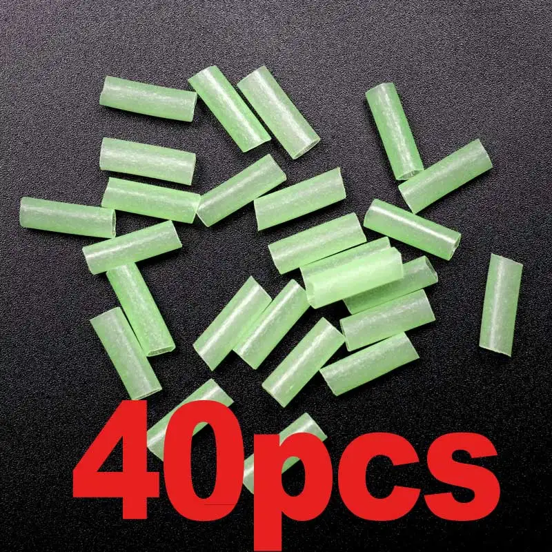 40pcs Wifreo 40 шт. 15 мм светящиеся термоусадочные трубки, рыболовные снасти, рыболовные принадлежности, усадка, трубчатые инструменты - Цвет: 40pcs