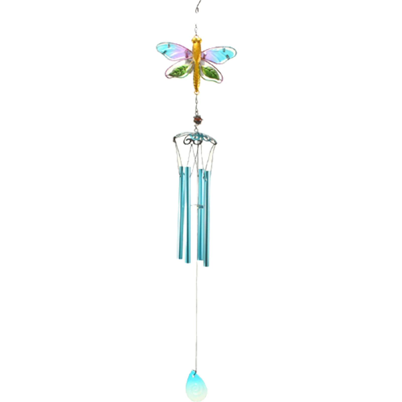 

Glass Wind Chimes Ornaments Animal Butterfly Birds Pipe Home Decoration Craft Gift Pendant _WK