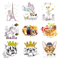 iron on transfers for clothing patches for clothes cat stickers diy animals patch flex fusible transfer vinyl adhesive stripe c