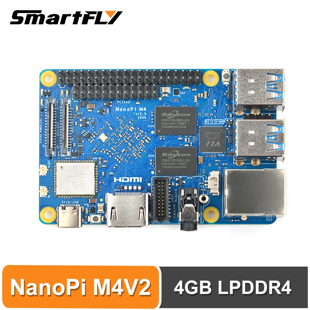 FriendlyElec NanoPi M4V2 4 Гб DDR4 Rockchip RK3399 SoC 2 4G & 5G двухдиапазонный Wi-Fi Поддержка Android 8 1 Ubuntu AI