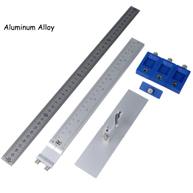 Aluminum alloy Сверлильный направляющий втулка для шкафа аппаратное джиг ящик выдвижной деревянный сверлильный Дырокол втулка для мебели инструмент для пробивки настоящий позиционный инструмент - Цвет: Aluminum alloy